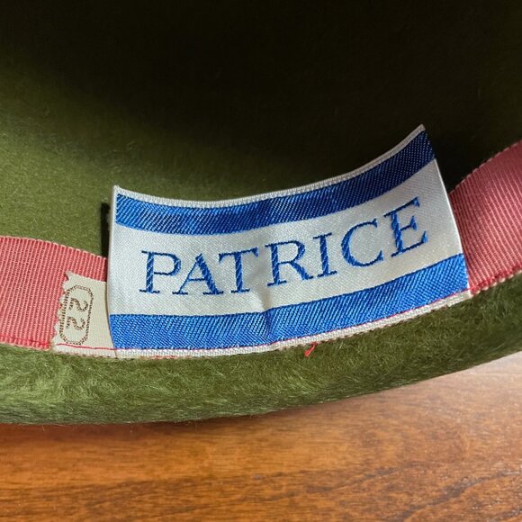 Gorgeous Vintage Norman Durand Olive Green Hat with Original Hat Box - Picture 6 of 7